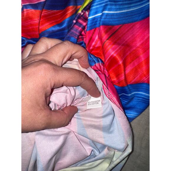 Maweii Allover Print Mock Neck Bodycon Dress size L - Picture 5 of 6